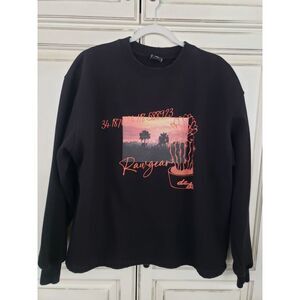Raw gear Sweatshirt Crew Neck‎ Los Angeles California Sz Sm Black Graphic